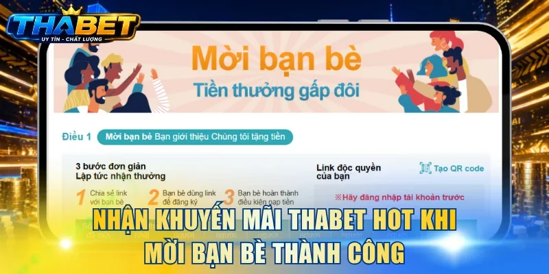 Khuyến Mãi THABET 2 Nhận khuyến mãi THABET hot khi mời bạn bè thành công