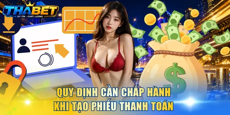 Quy định cần chấp hành khi tạo phiếu thanh toán 